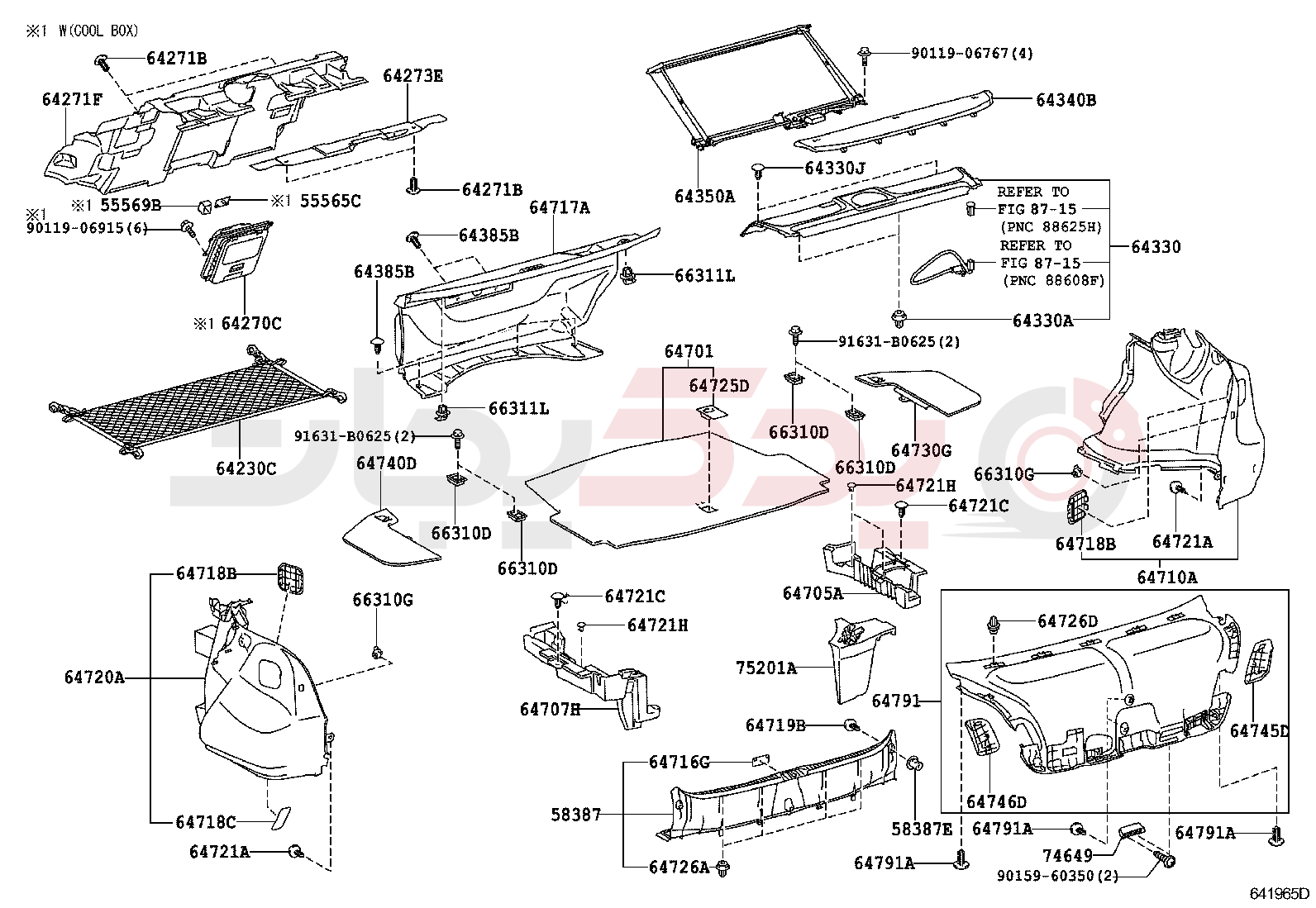 PACKAGE TRAY PANEL & LUGGAGE COMPARTMENT MAT 2