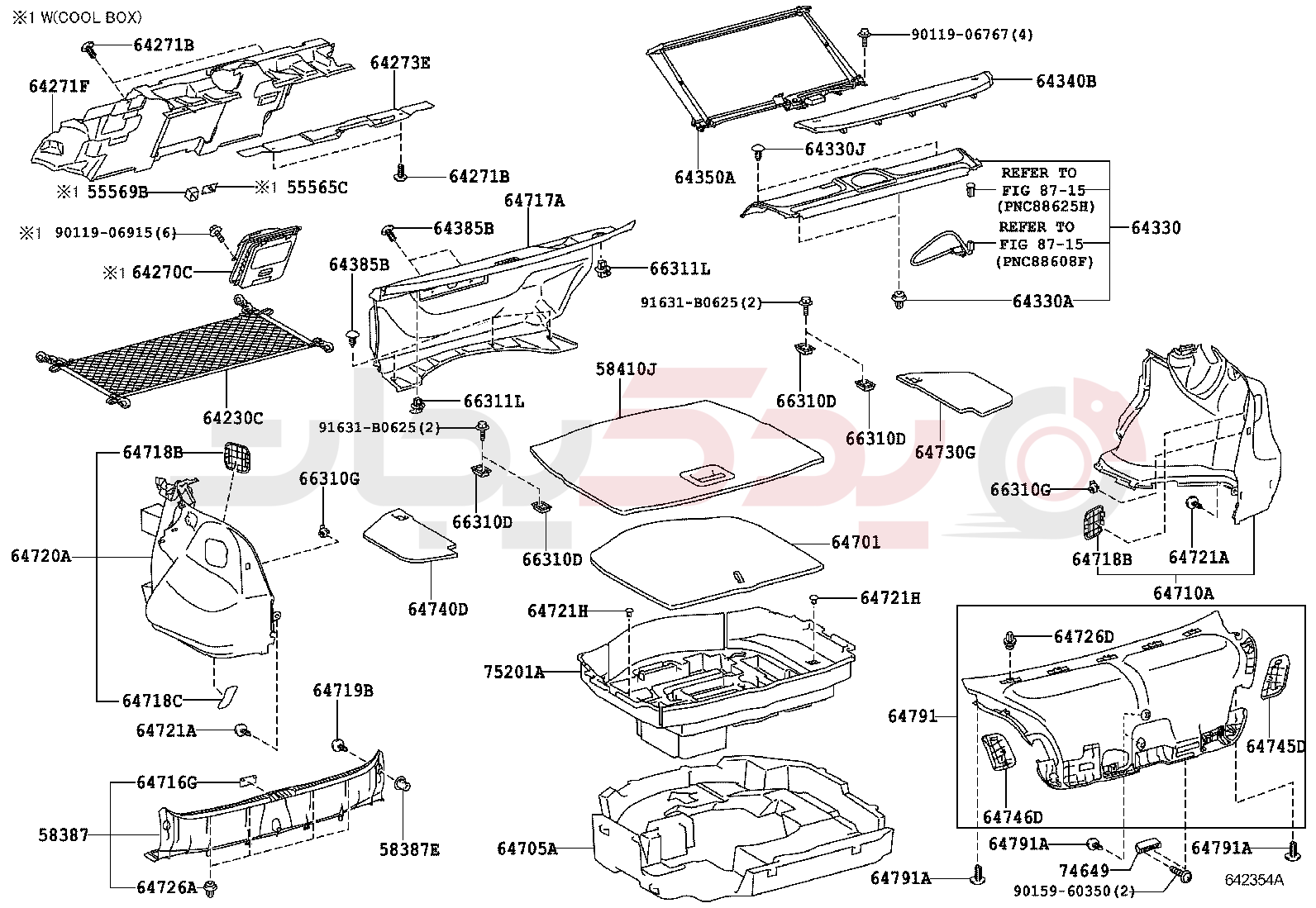 PACKAGE TRAY PANEL & LUGGAGE COMPARTMENT MAT 4