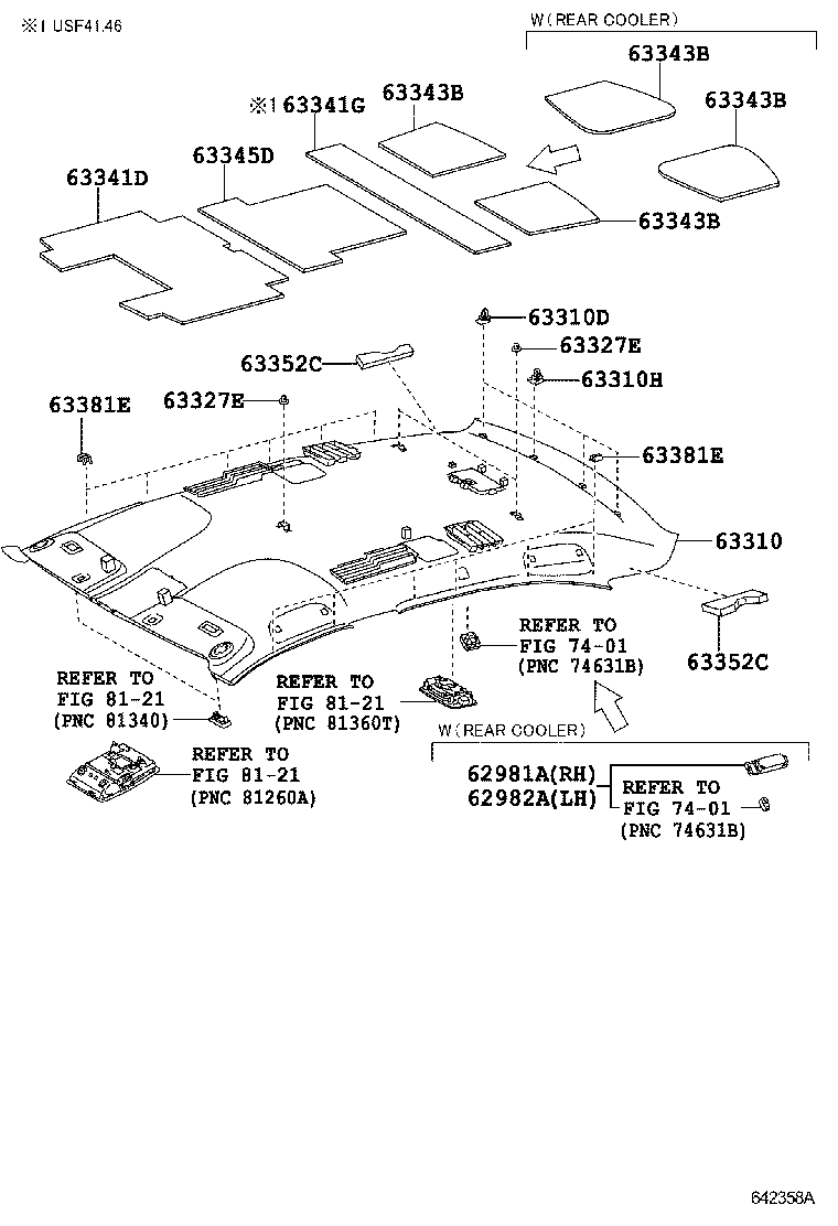 ROOF HEADLINING & SILENCER PAD 1