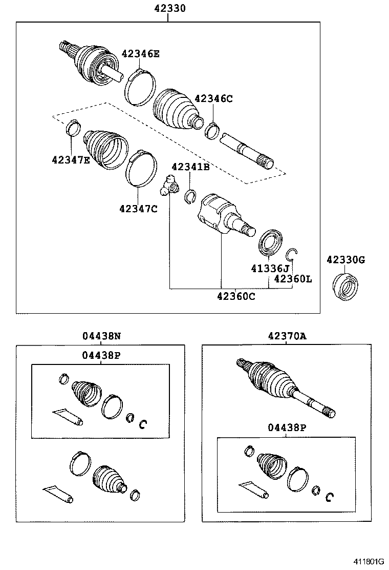 REAR AXLE SHAFT & HUB 1