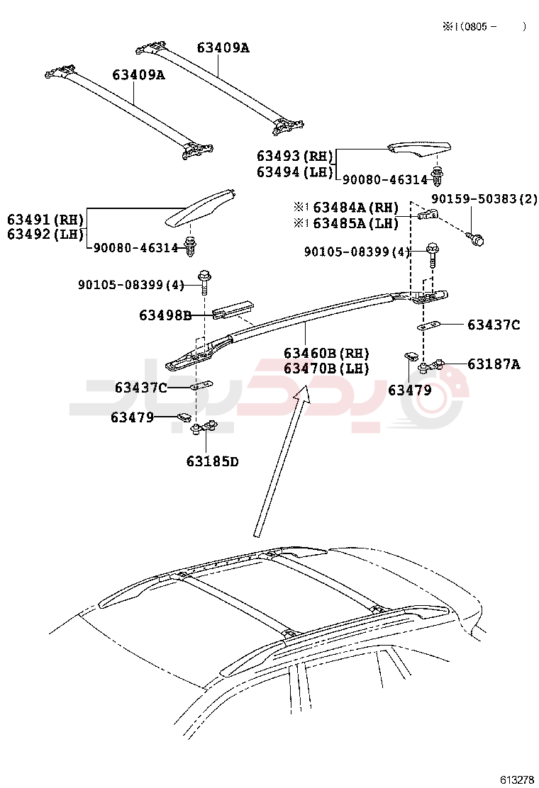 ROOF PANEL & BACK WINDOW GLASS 5