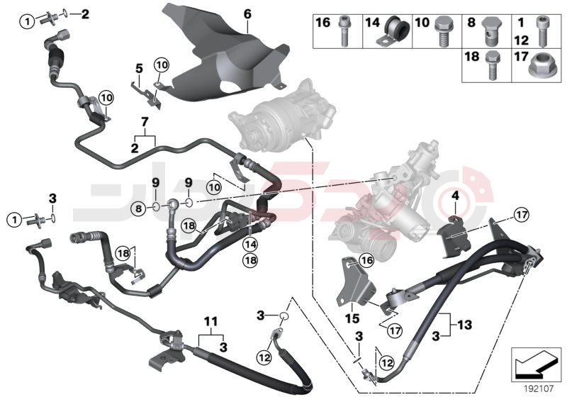 Power steer.,fluid lines/Adaptive Drive 2