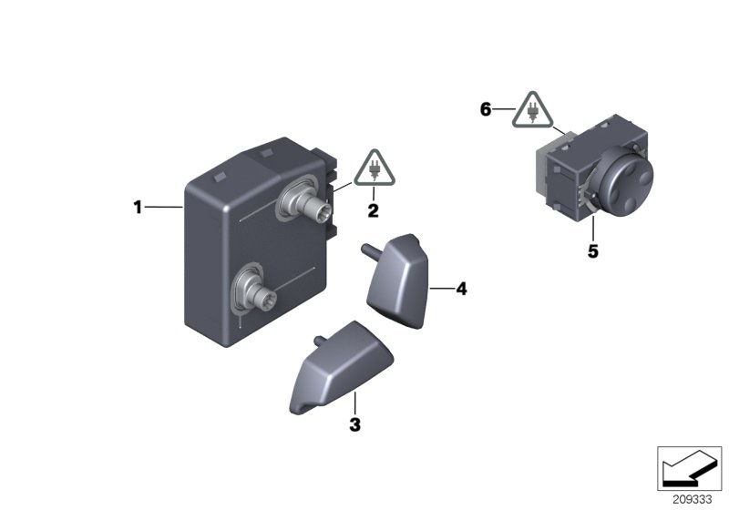 Seat adjustment switch, front 2