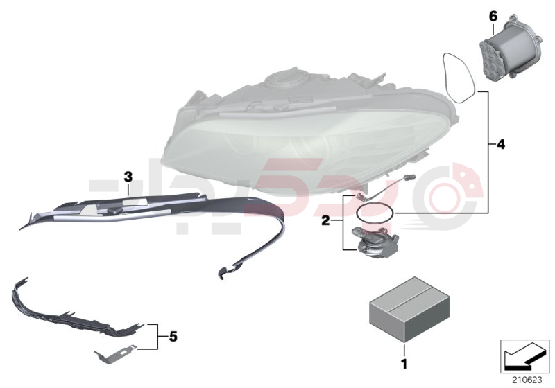 Single components for headlight 2