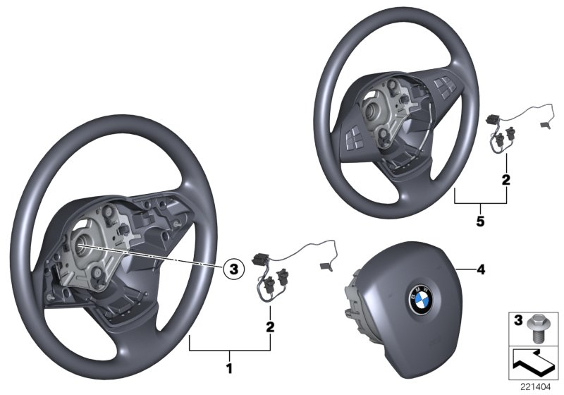 Steering wheel, leather 1