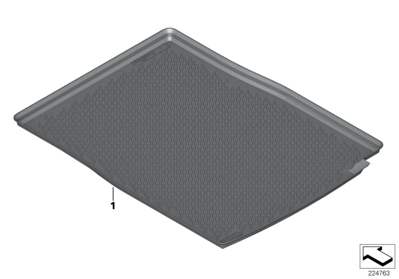 Fitted luggage compartment mat 2