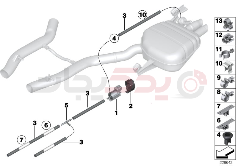 Vacuum control, exhaust flap