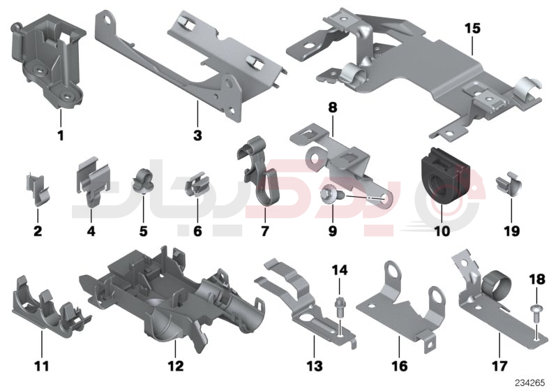 Cable harness fixings 2