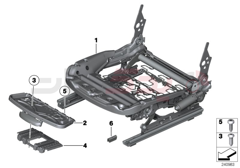 Seat, front, seat frame 2