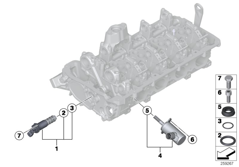 Cylinder head, electr. add-on parts