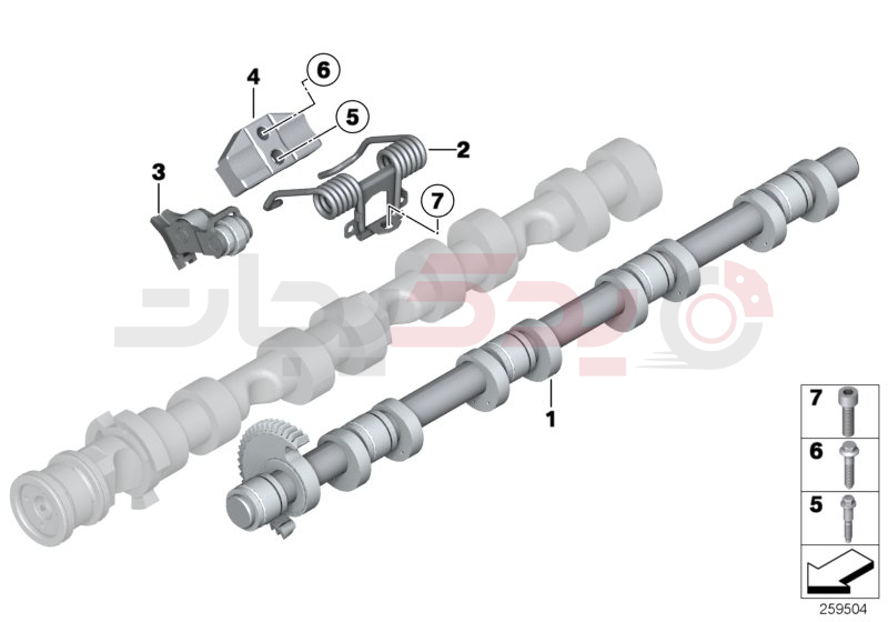 Valve timing gear, eccentric shaft