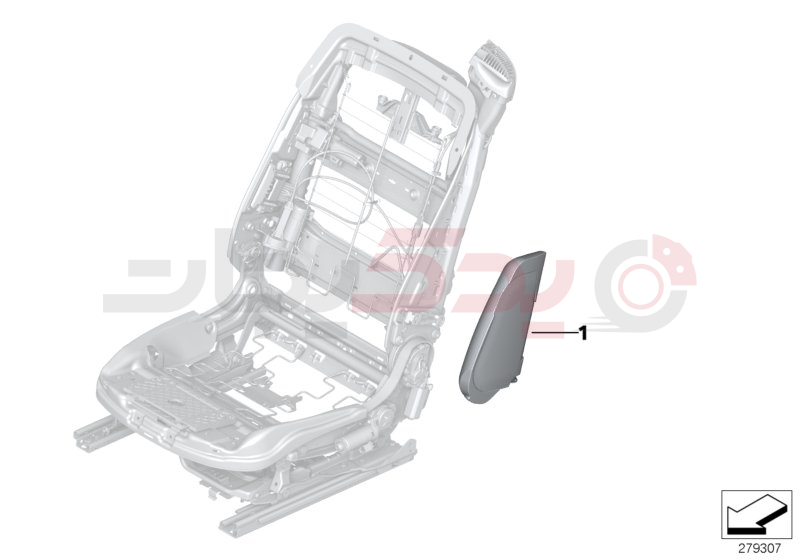 Individual airbag, seat, front