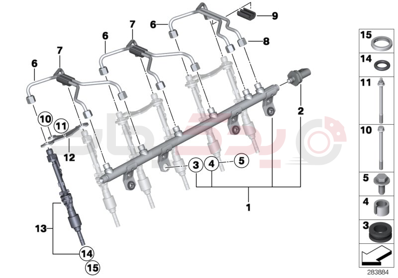 High-pressure rail/injector/line 2