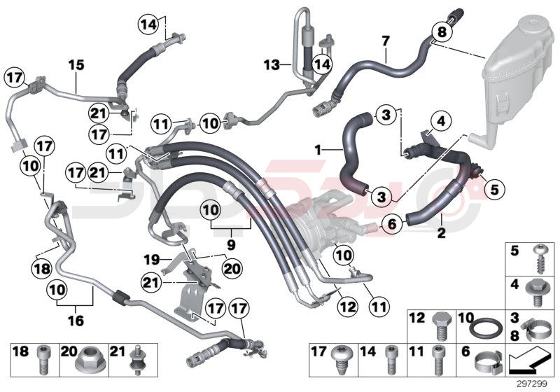 Power steering/oil pipe/dynamic drive