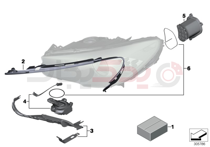 Single components for headlight 2