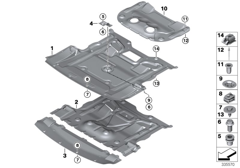 Underbonnet screen 2