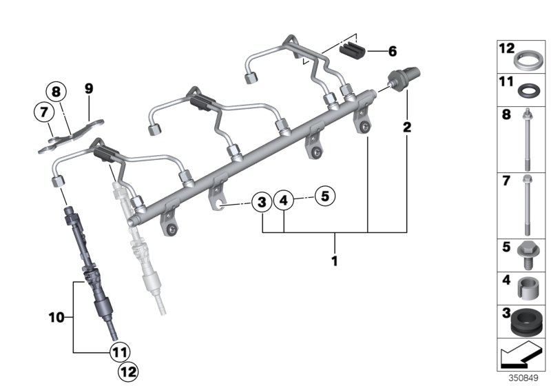 High-pressure rail/injector/line 2