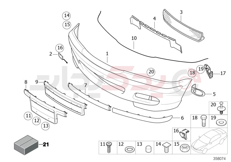 M trim panel, front 2