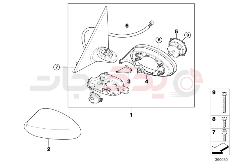 Exterior mirror (S760A) 1