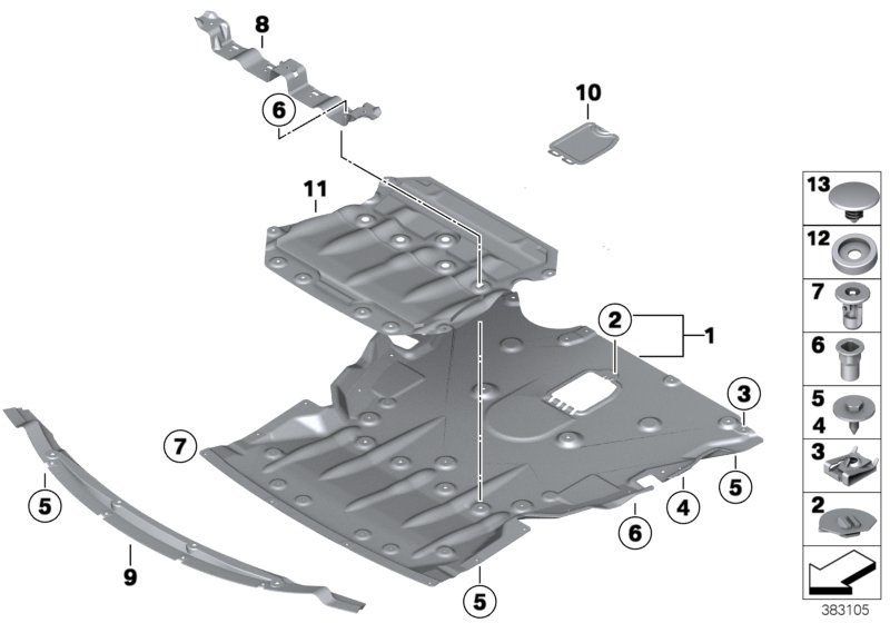 Underbonnet screen 1