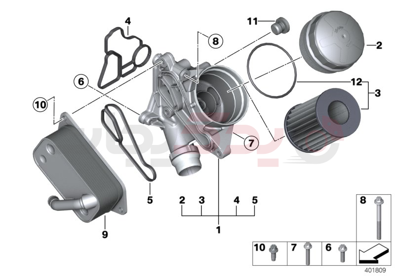 Lubricat.syst.-oil filter,heat exchanger