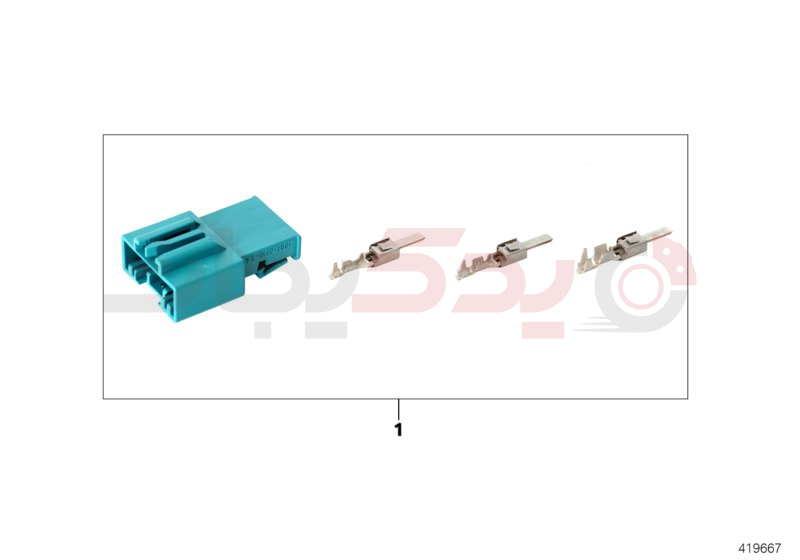 Repair kit, socket housing, 4-pin 1