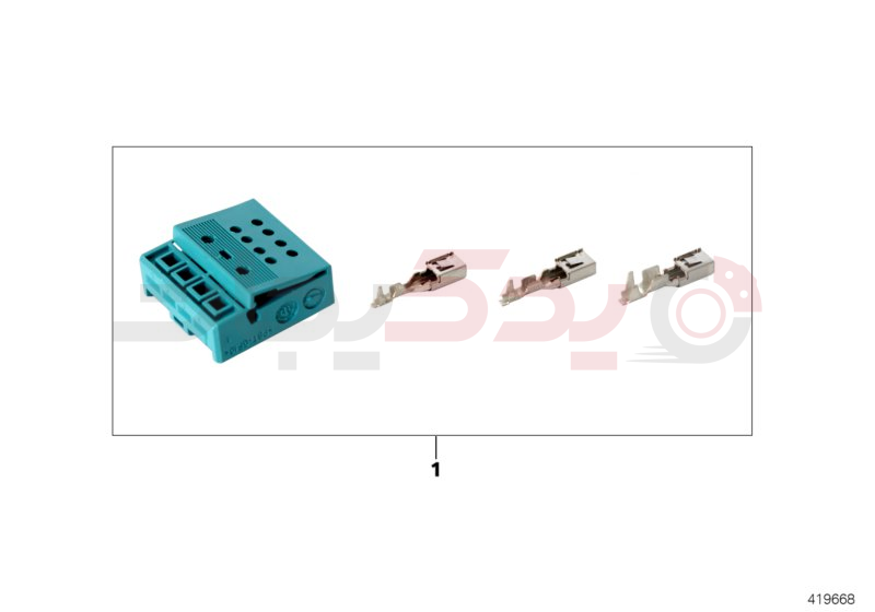 Repair kit, socket housing, 4-pin 2