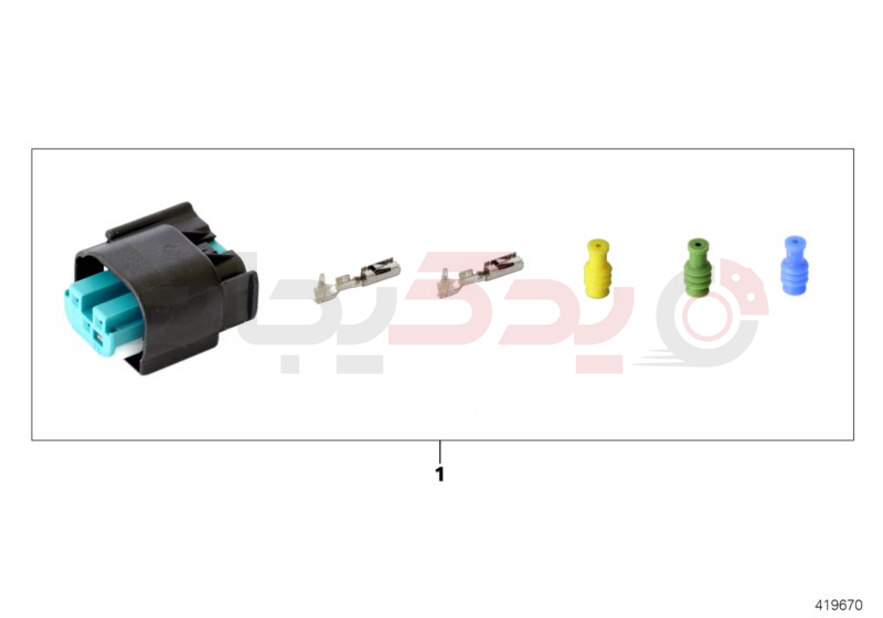 Repair kit, socket housing, 3-pin 2