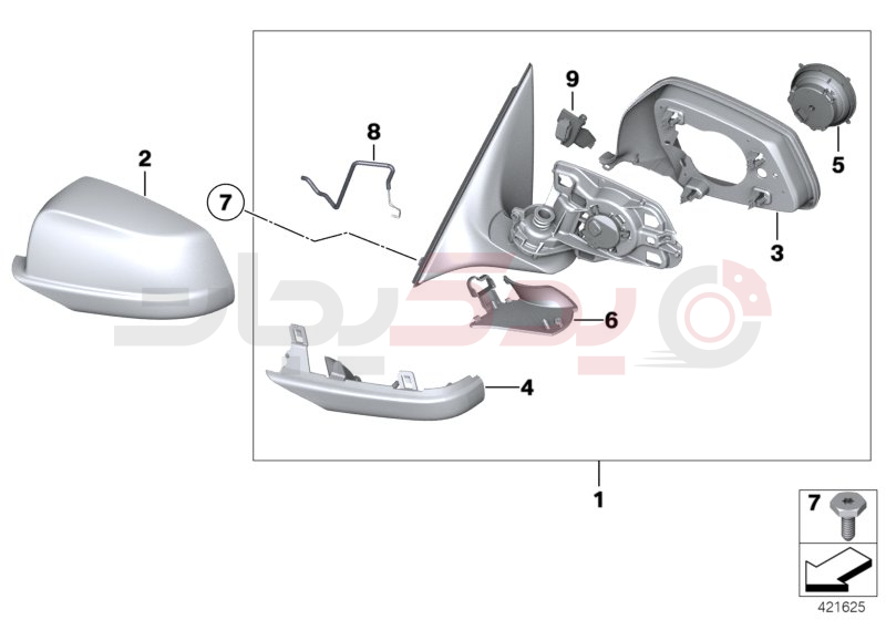 Exterior mirror (S760A) 2