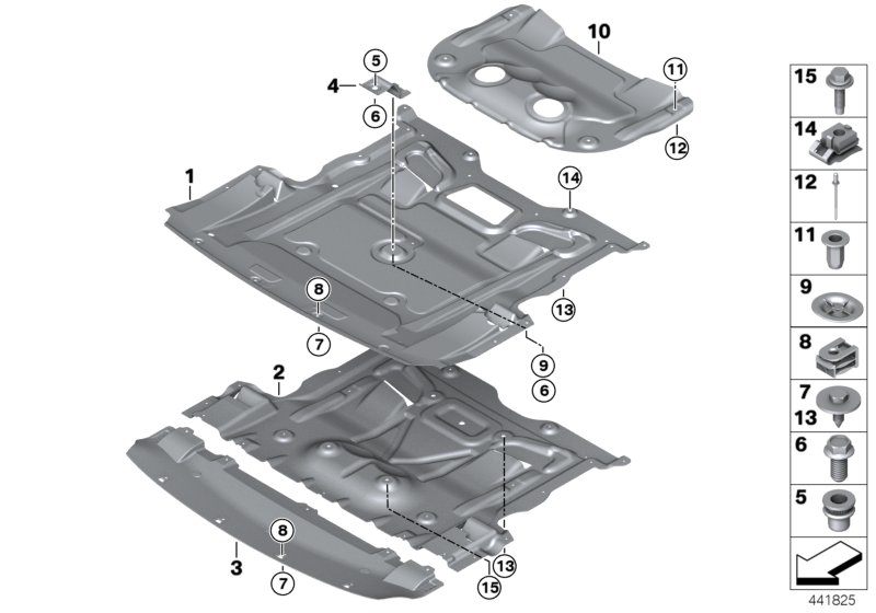 Underbonnet screen 1