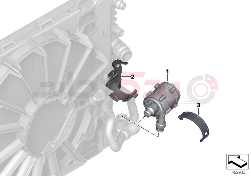 Electric water pump / mounting 1