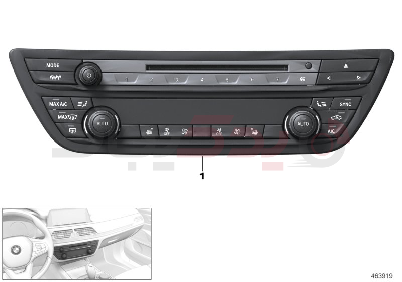 Radio and A/C control panel 2