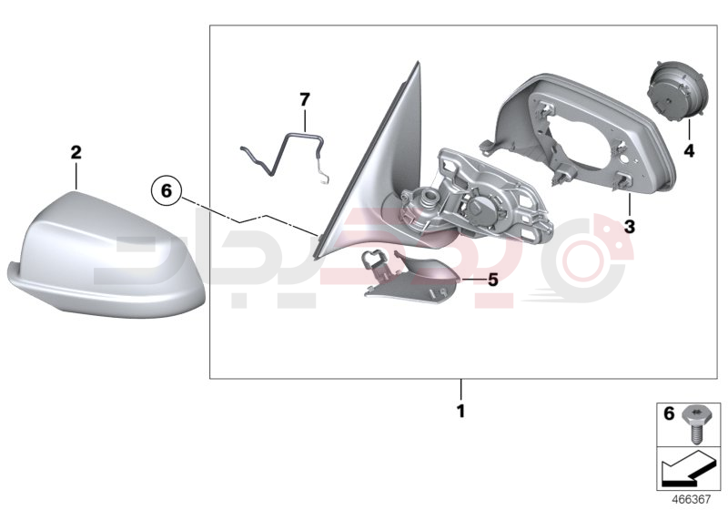 Exterior mirror (S760A) 1