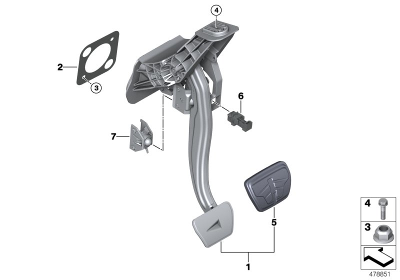 Pedal assembly, automatic transmission 2