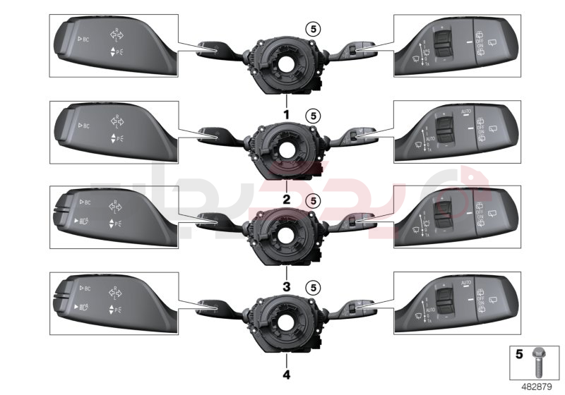 Switch cluster steering column 2