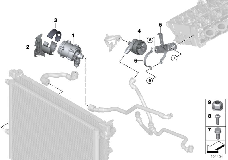 Electric water pump / mounting 2