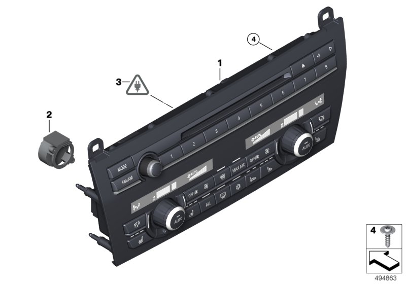 A/C control panel 2