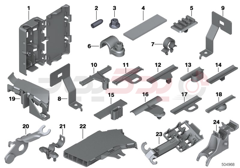 Various cable holders 1