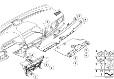 Mounting parts, instrument panel 3