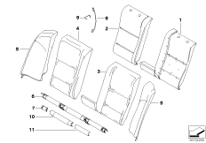 Seat, rear, cushion, & cover, basic seat 2