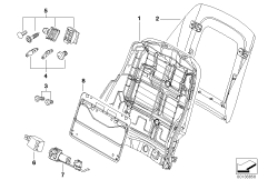 Front seat backrest frame/rear panel 2