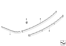 Trim panel, trim elements, rear 1