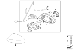 Exterior mirror (S760A) 1