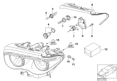 Single parts, xenon headlight 1