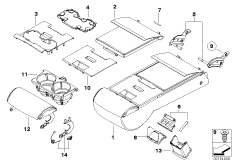 Rear seat centre armrest 1