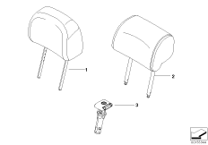 Seat, front, head restraint 1