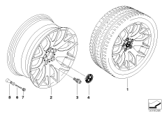 BMW light alloy wheel, cross spoke 177 2