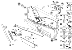 Door trim panel, front / side airbag 1