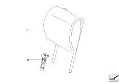 Rear seat head restraint 2