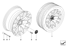 BMW light alloy wheel, cross spoke 177 1